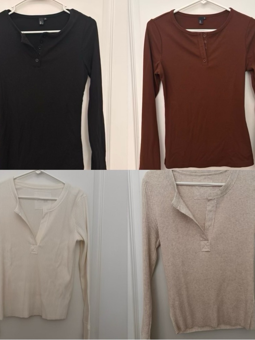 Bundle of Long Sleeve Henleys: 2 Aerie (M) and 2 Pretty Garden (S)